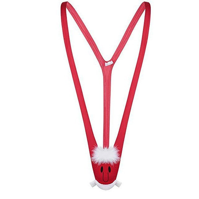 Image of Christmas deer erotic lingerie men's reindeer bell erotic suspender panties holiday carnival party outfit